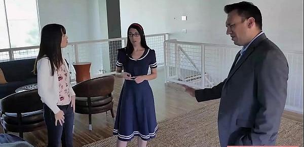  Bad stepdad used a naive petite babe with perfect ass